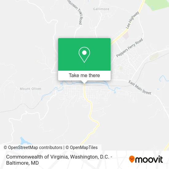 Commonwealth of Virginia map