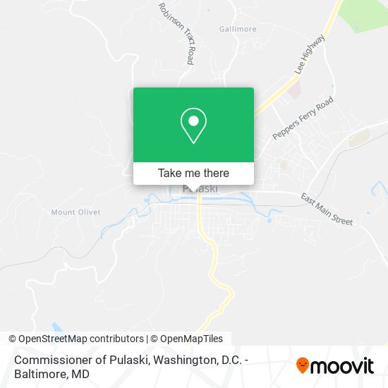 Commissioner of Pulaski map