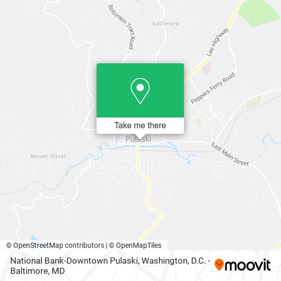 National Bank-Downtown Pulaski map