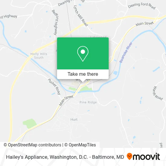 Hailey's Appliance map