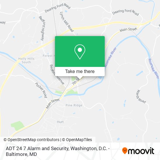 ADT 24 7 Alarm and Security map