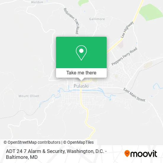 ADT 24 7 Alarm & Security map