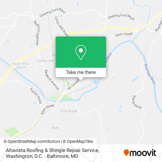 Altavista Roofing & Shingle Repair Service map