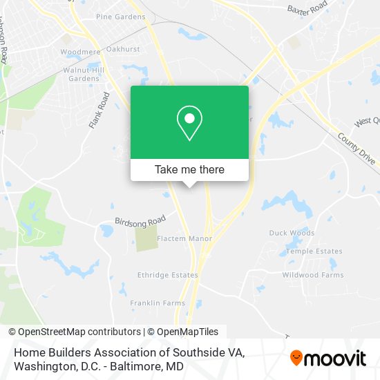 Home Builders Association of Southside VA map