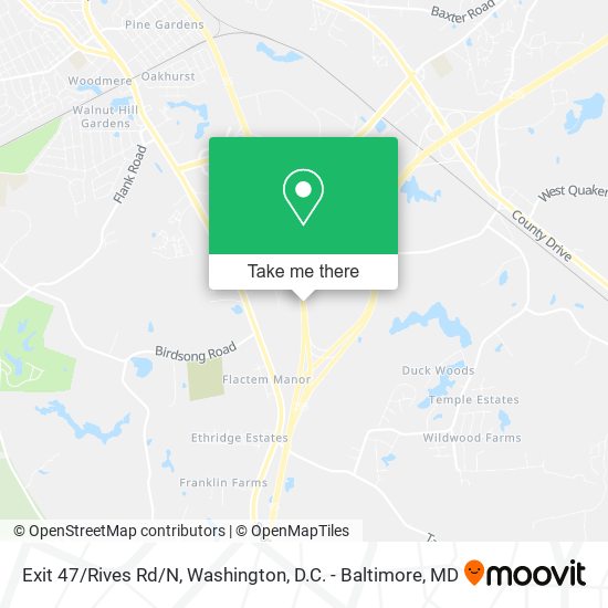 Exit 47/Rives Rd/N map