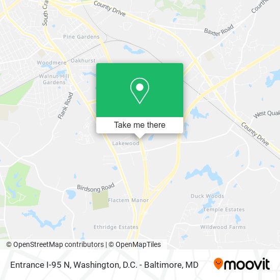 Entrance I-95 N map
