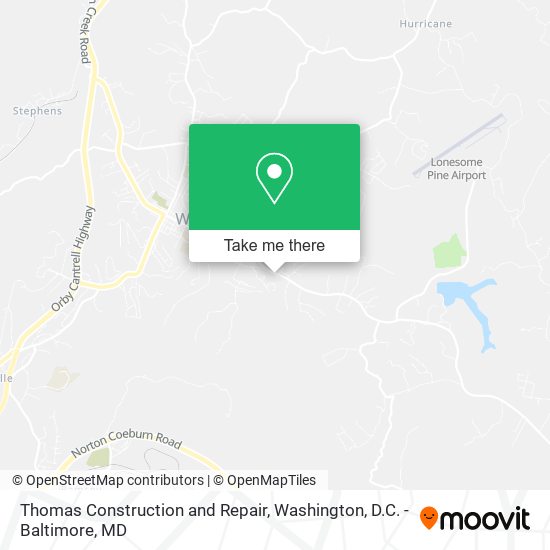 Thomas Construction and Repair map