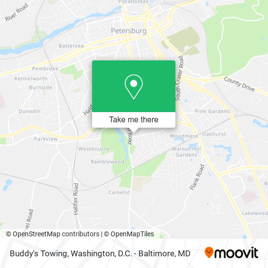 Buddy's Towing map
