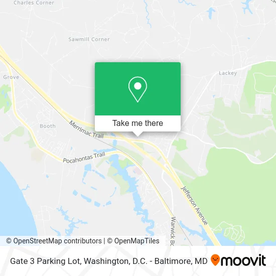 Gate 3 Parking Lot map