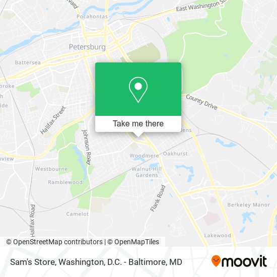Sam's Store map