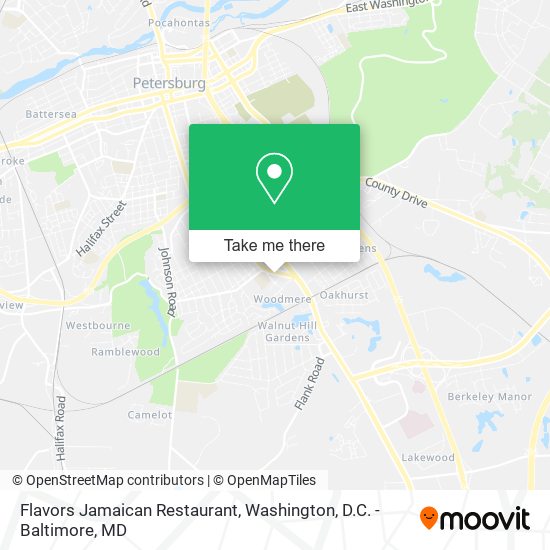 Mapa de Flavors Jamaican Restaurant