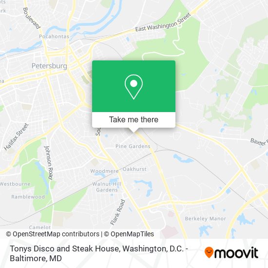 Mapa de Tonys Disco and Steak House