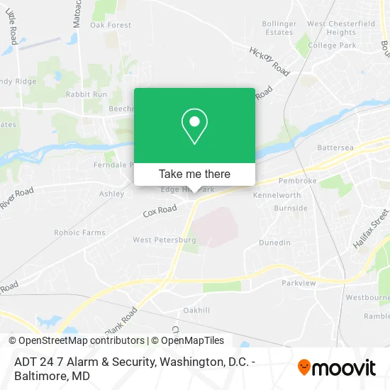 Mapa de ADT 24 7 Alarm & Security