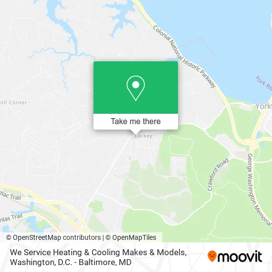 We Service Heating & Cooling Makes & Models map