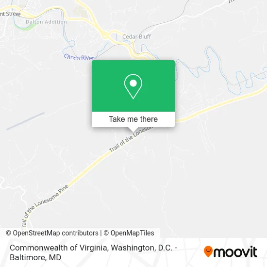 Commonwealth of Virginia map
