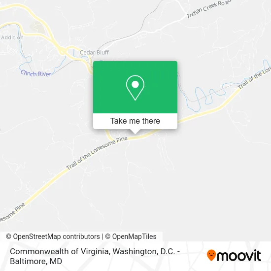 Commonwealth of Virginia map
