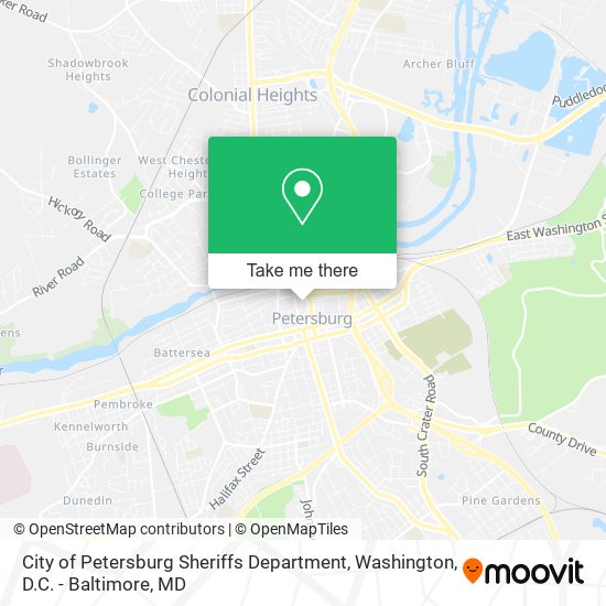 City of Petersburg Sheriffs Department map