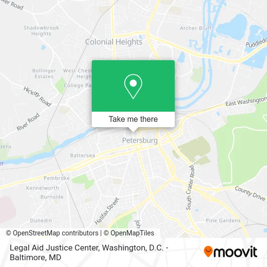Legal Aid Justice Center map