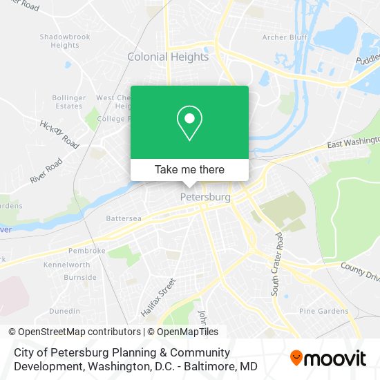 City of Petersburg Planning & Community Development map