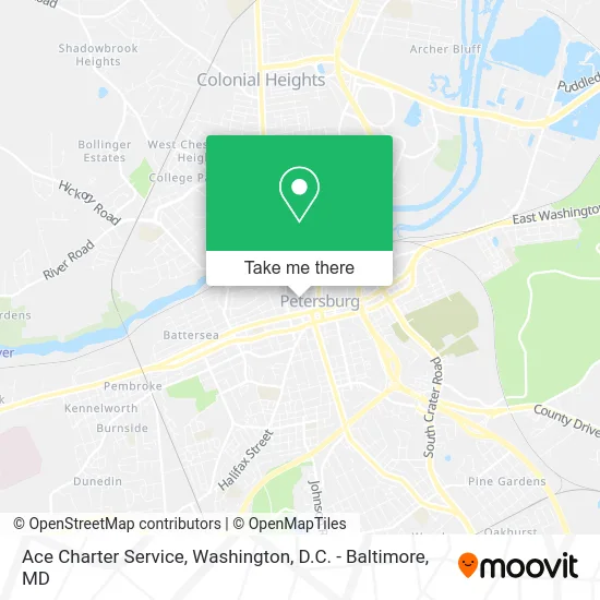 Ace Charter Service map