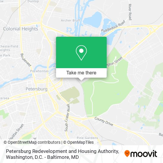Mapa de Petersburg Redevelopment and Housing Authority