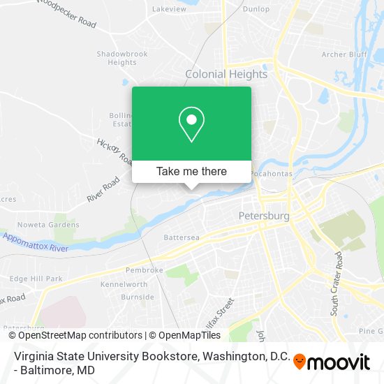 Virginia State University Bookstore map