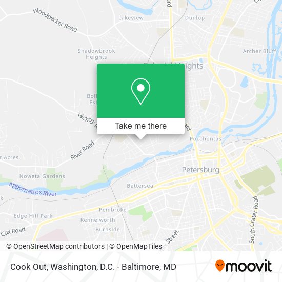 Cook Out map