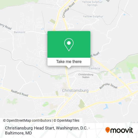 Mapa de Christiansburg Head Start