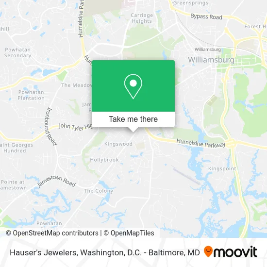 Hauser's Jewelers map