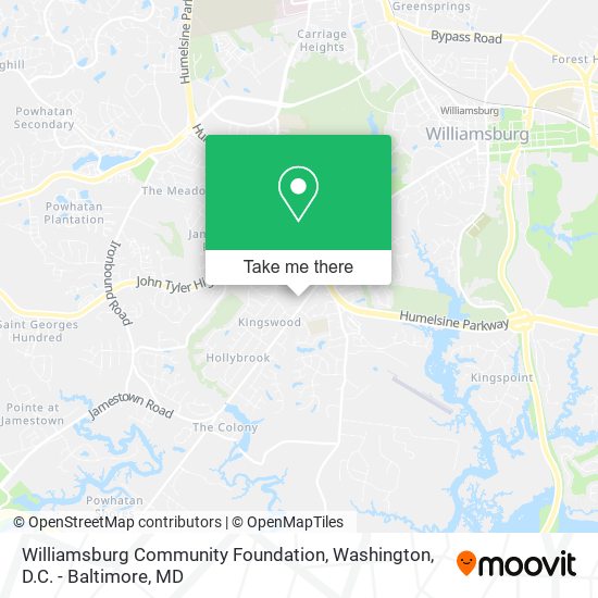 Williamsburg Community Foundation map