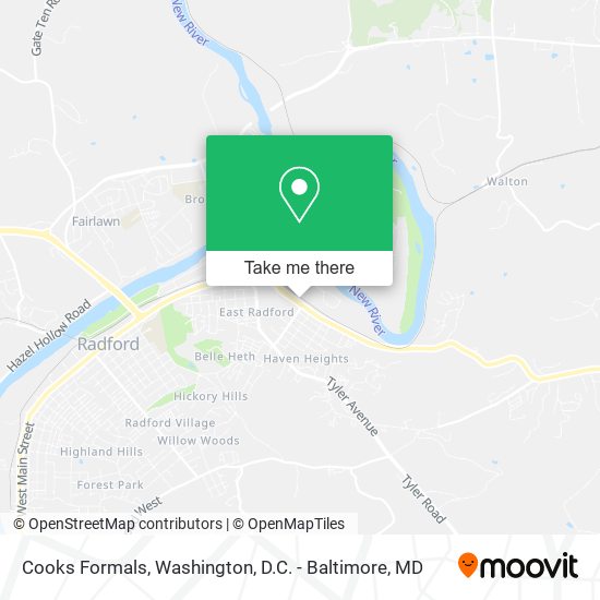 Cooks Formals map