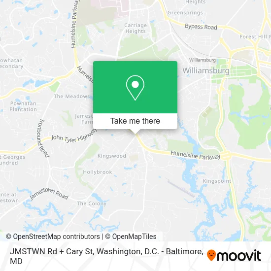 JMSTWN Rd + Cary St map