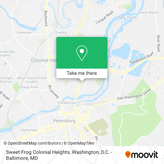 Mapa de Sweet Frog Colonial Heights