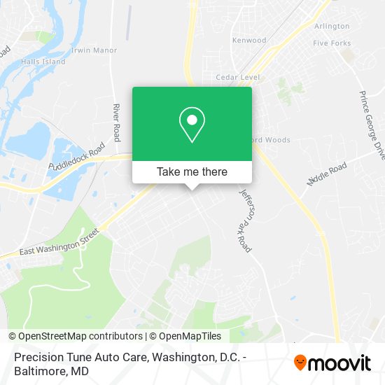 Mapa de Precision Tune Auto Care