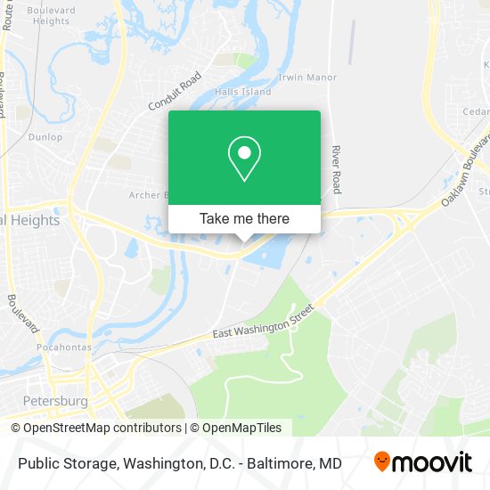 Public Storage map