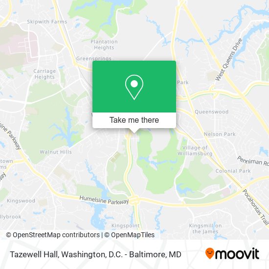 Tazewell Hall map