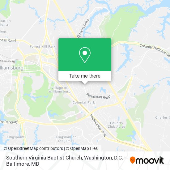 Mapa de Southern Virginia Baptist Church
