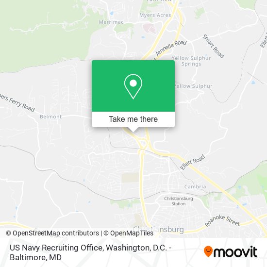 US Navy Recruiting Office map