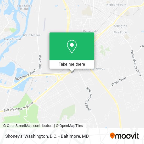 Shoney's map