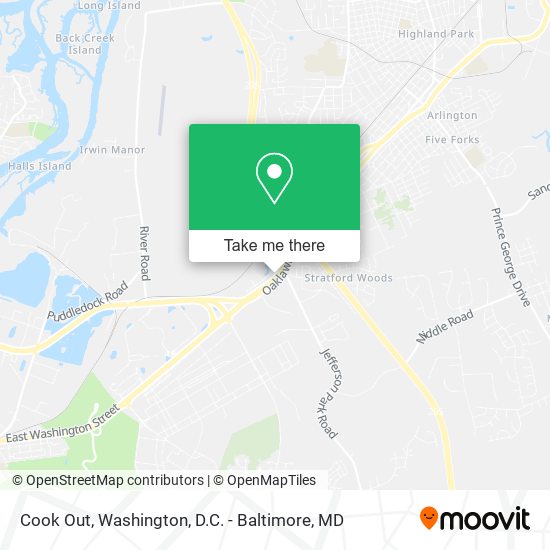 Cook Out map