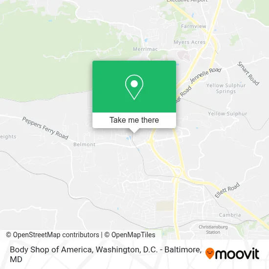 Body Shop of America map