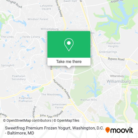 Mapa de Sweetfrog Premium Frozen Yogurt