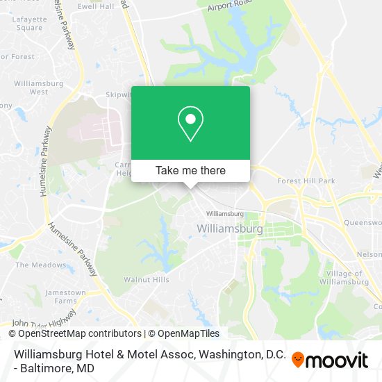 Mapa de Williamsburg Hotel & Motel Assoc