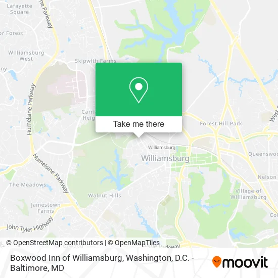 Mapa de Boxwood Inn of Williamsburg