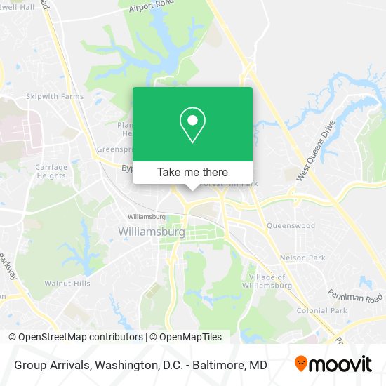 Group Arrivals map