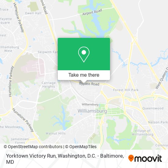Yorktown Victory Run map