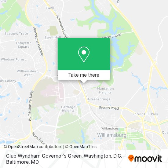 Club Wyndham Governor's Green map
