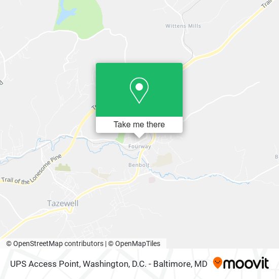 UPS Access Point map