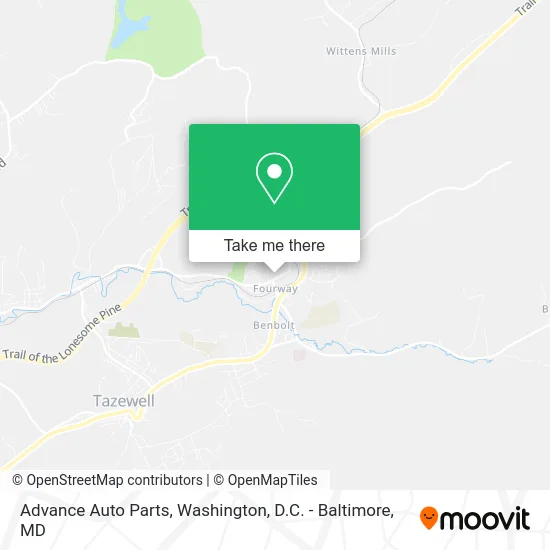 Advance Auto Parts map