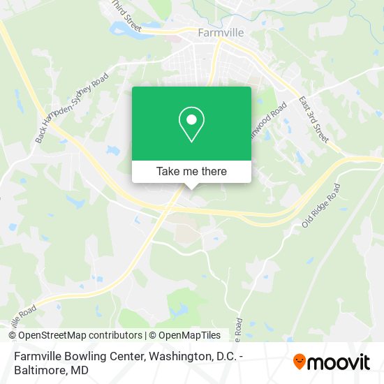 Farmville Bowling Center map